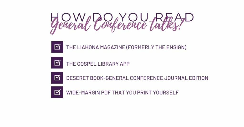 Looking for a way to “read” General Conference talks that you love ...