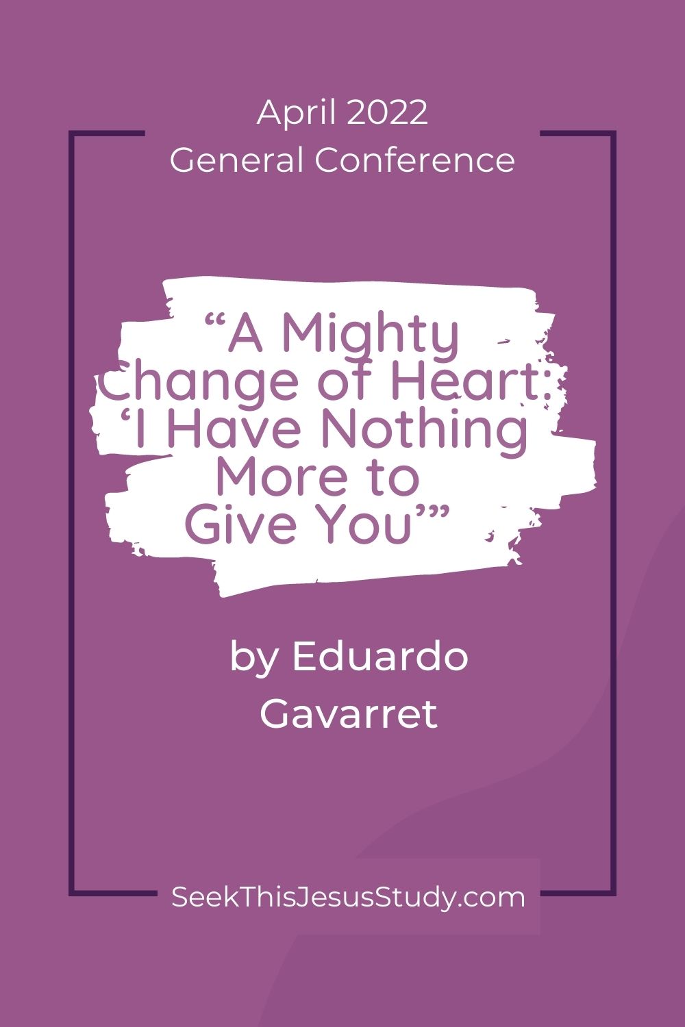 A Mighty Change Of Heart Eduardo Gavarret “A Mighty Change of Heart: ‘I Have Nothing More to Give You'” by