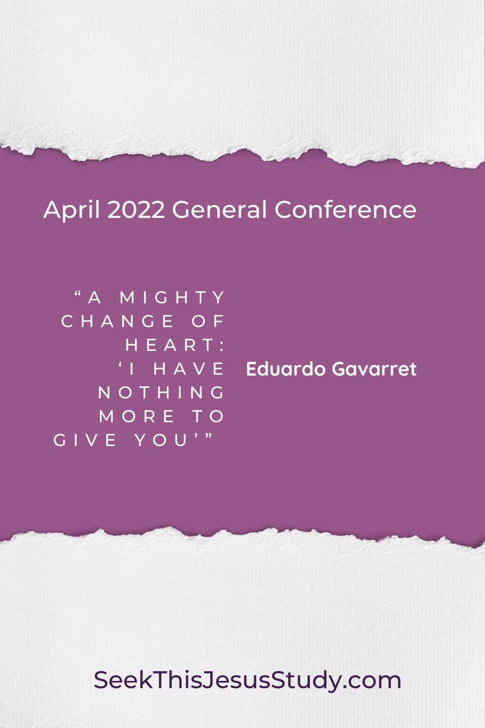 A Mighty Change Of Heart Eduardo Gavarret “A Mighty Change of Heart: ‘I Have Nothing More to Give You'” by
