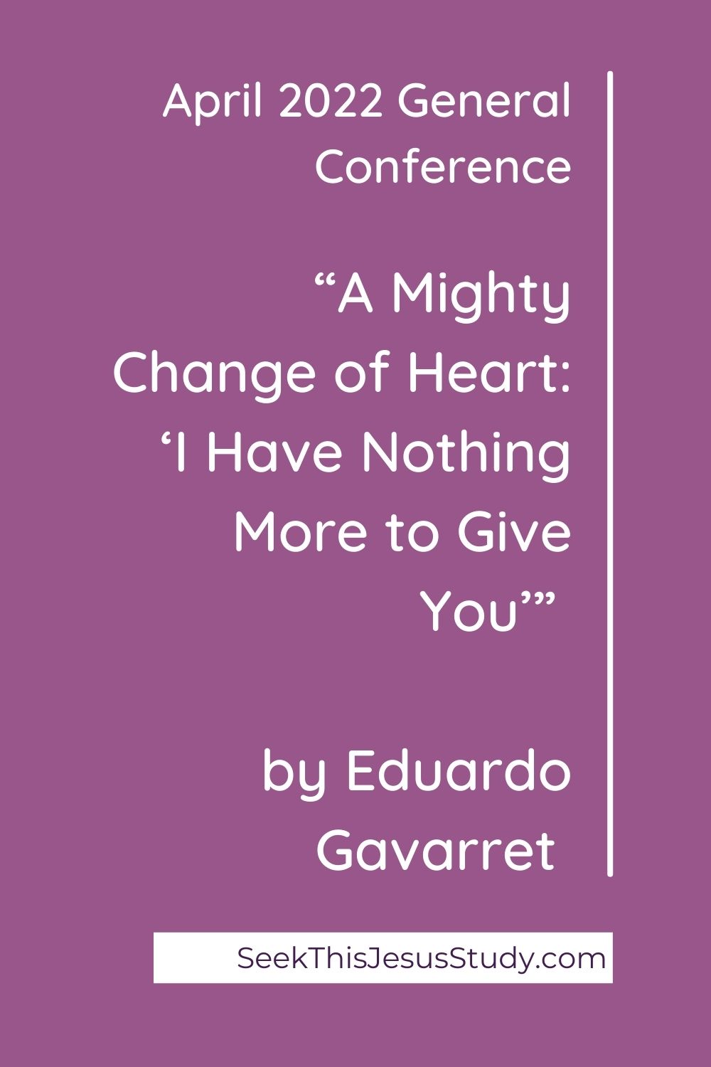 A Mighty Change Of Heart Eduardo Gavarret “A Mighty Change of Heart: ‘I Have Nothing More to Give You'” by
