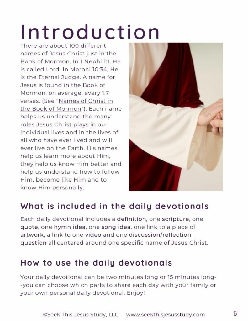 10 Names of Christ LDS Devotionals Seek This Jesus Study