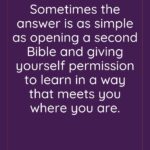 Invitation to read another version of the bible