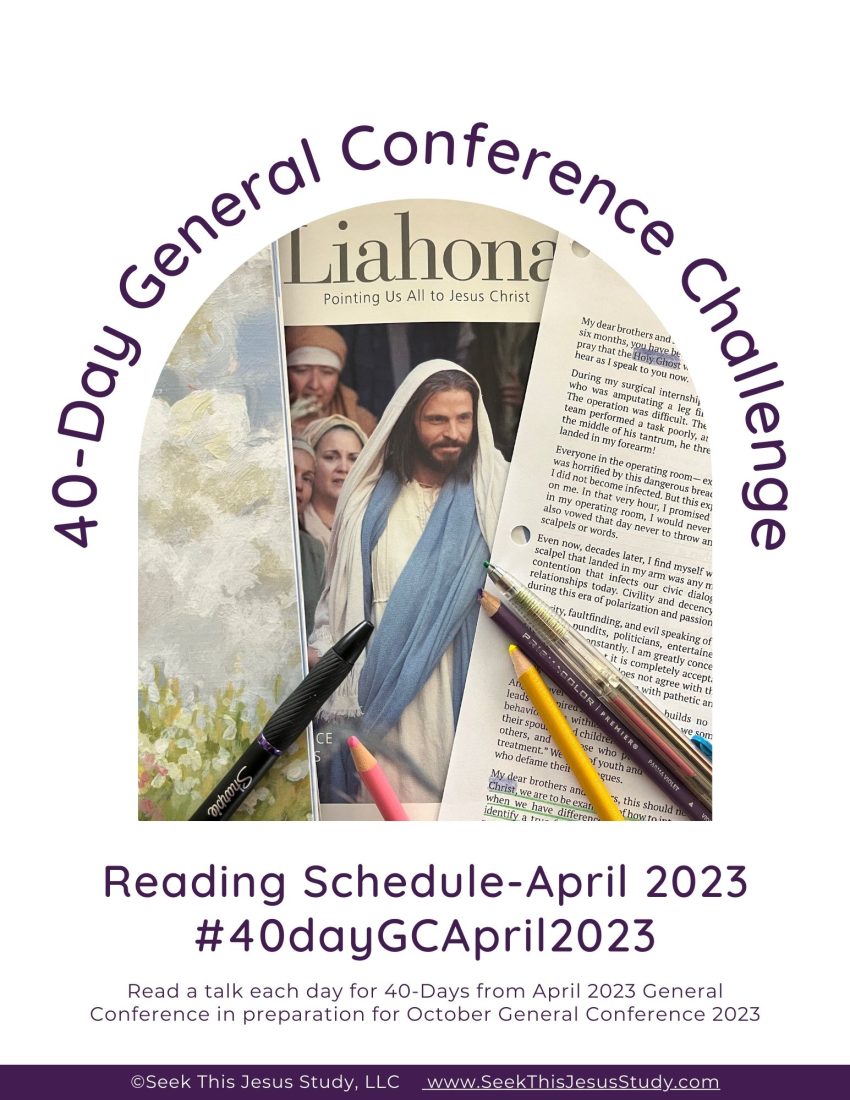 40 Day General Conference Challenge Reading Schedule April 2023