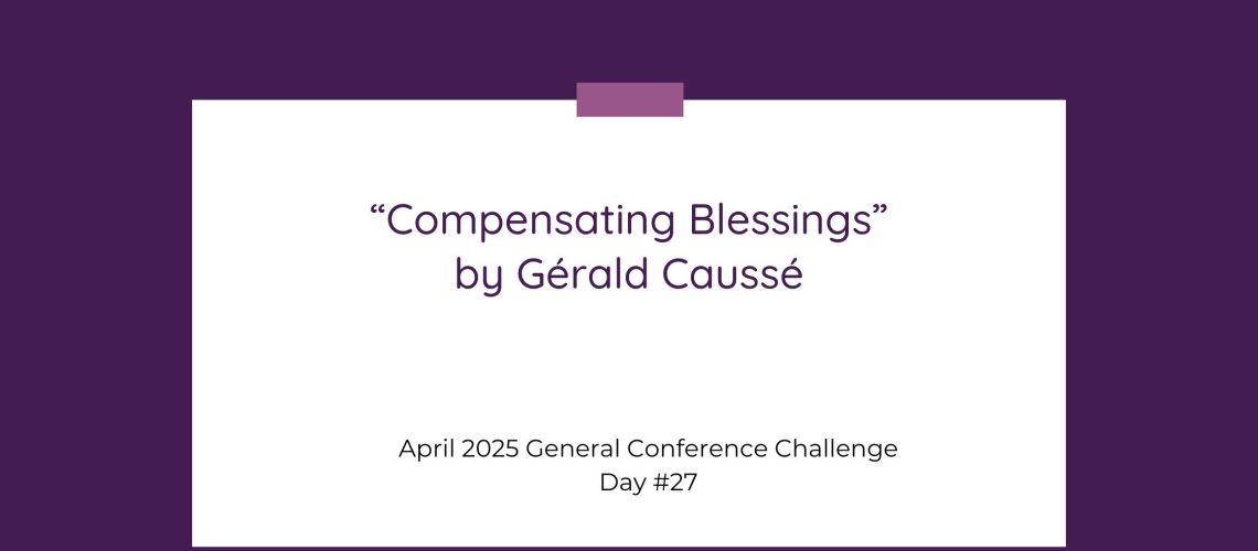 “Compensating Blessings” by Gérald Caussé