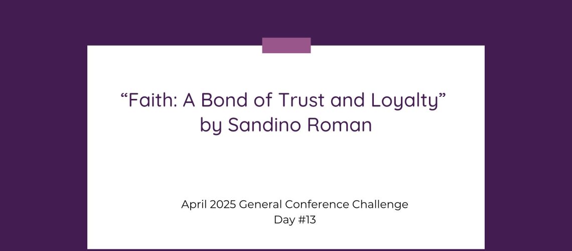 “Faith: A Bond of Trust and Loyalty” by Sandino Roman