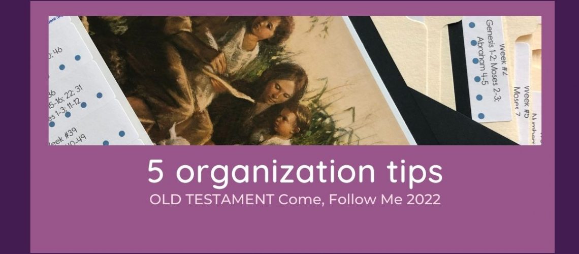 Old Testament Come, Follow Me organize blog